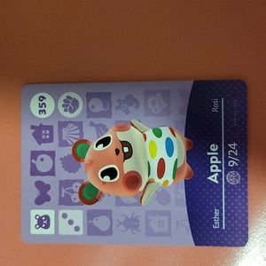 Animal Crossing Apple Amiibo Card